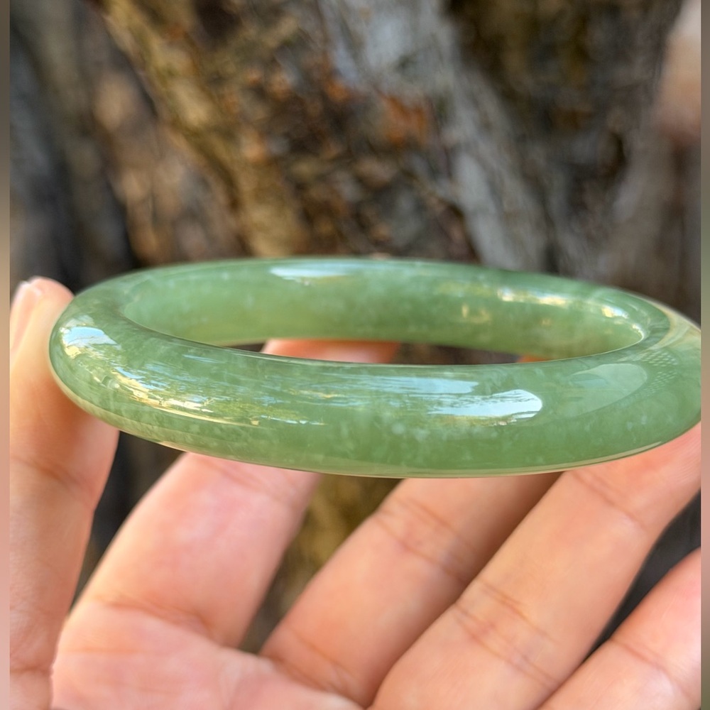 62mm inner diameter green xiuyu jade bangle 0771 - Picture 5 of 12